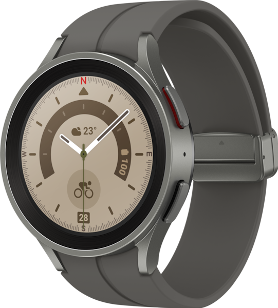 Samsung Galaxy Watch5 Pro BT (45 mm, Titan, One Size)