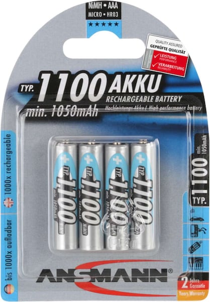 Ansmann Typ 1100 (4 Stk., AAA, 1050 mAh)
