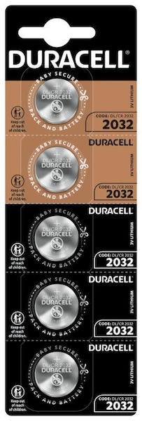 Duracell Lithium Batterie (5 Stk., CR2032, 180 mAh)