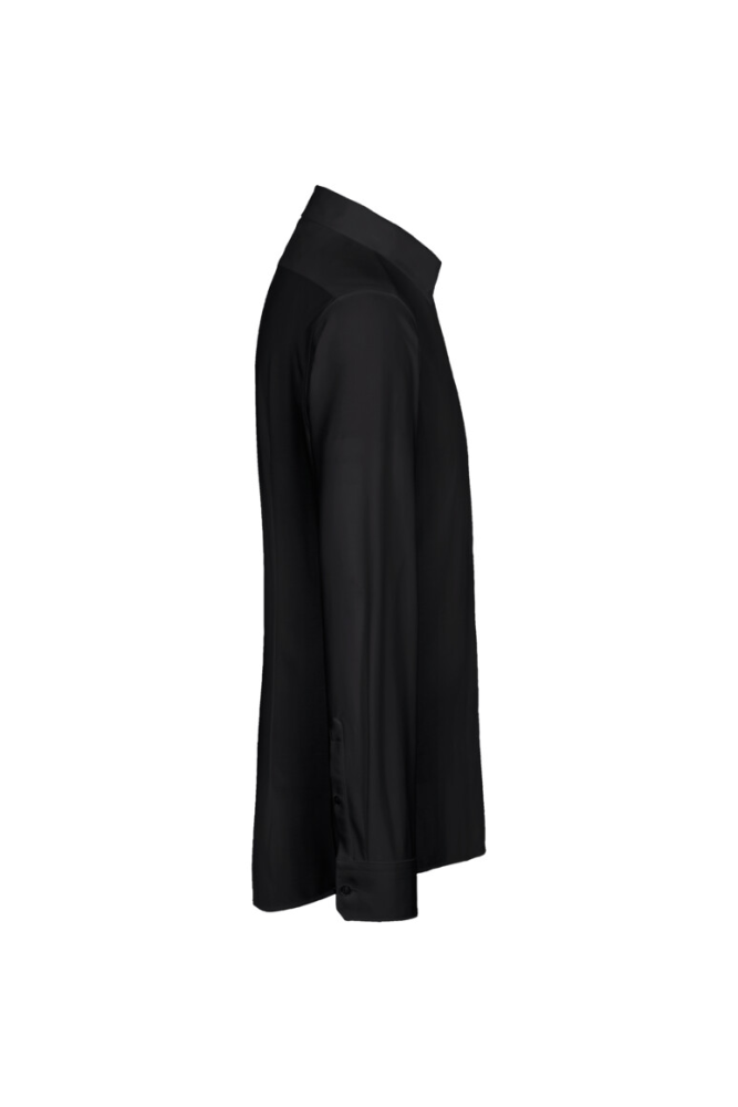 HAKRO Hemd Natural Stretch Regular, schwarz, XS