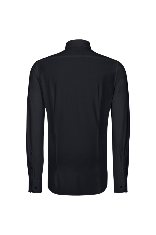 HAKRO Hemd Natural Stretch Regular, schwarz, XS
