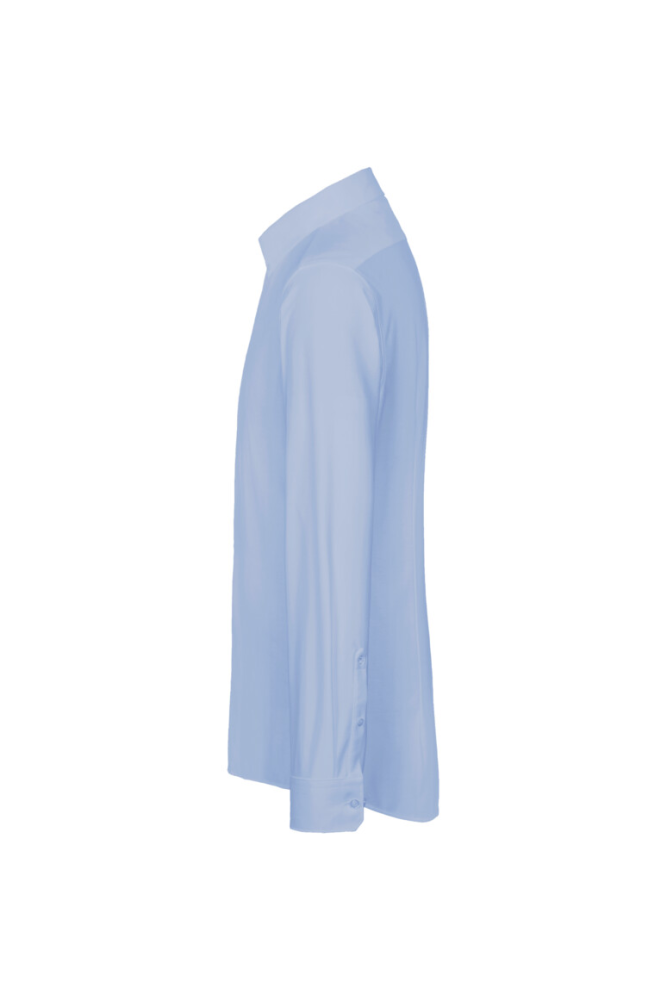 HAKRO Hemd Natural Stretch Regular, ozeanblau, XS