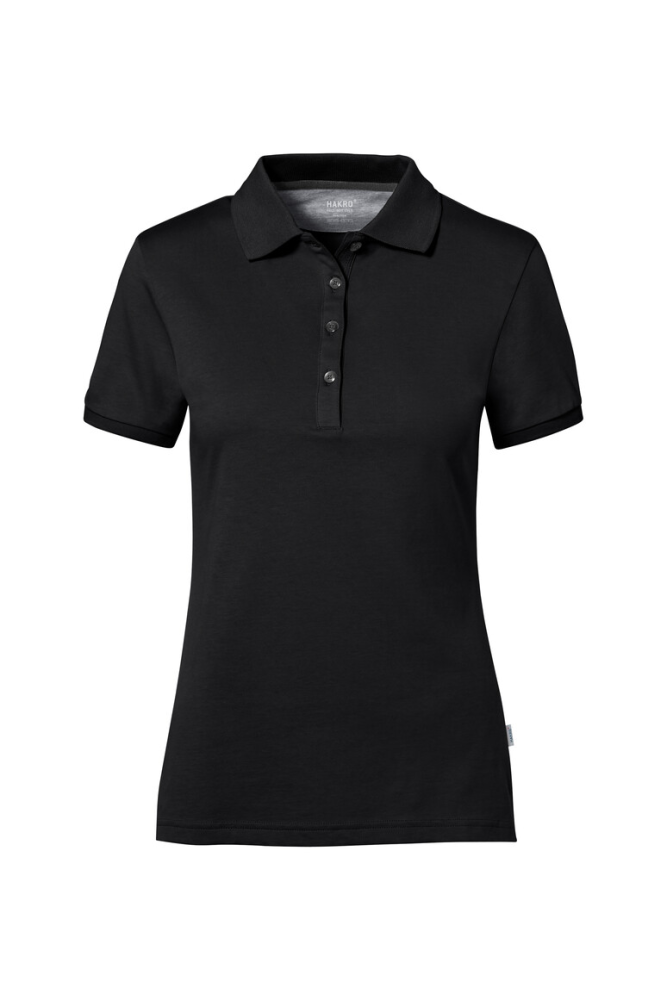 HAKRO COTTON TEC® Damen Poloshirt, schwarz, XS
